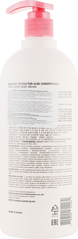Dry Hair Conditioner - La'dor Damaged Protector Acid Conditioner — photo N2