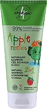 Kids Shampoo & Shower Gel - 4Organic Apple Friends Natural Shampoo And Shower Gel For Children — photo N2