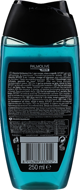 3in1 Shower Gel - Palmolive Sport Naturals With Grapefruit And Mint Oils — photo N2