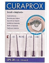 Interdental Brush Set for Implants, CPS 28, 5pcs - Curaprox Strong Implant — photo N1