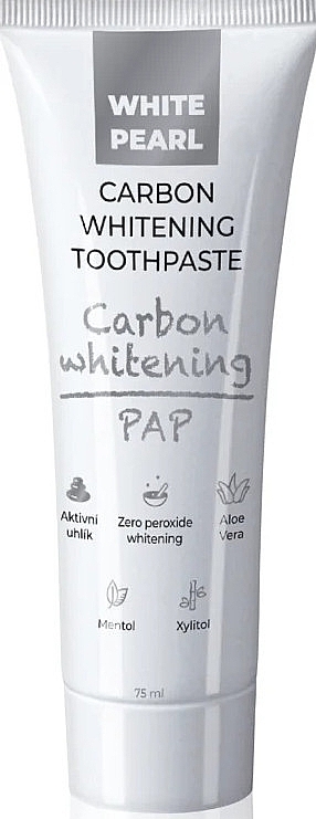 Carbon Whitening Toothpaste - VitalCare White Pearl PAP Carbon Whitening Toothpaste — photo N1