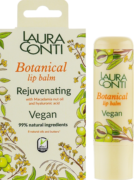 Rejuvenating Lip Balm with Macadamia Oil - Laura Conti Botanical Vegan Rejuvenating — photo N1