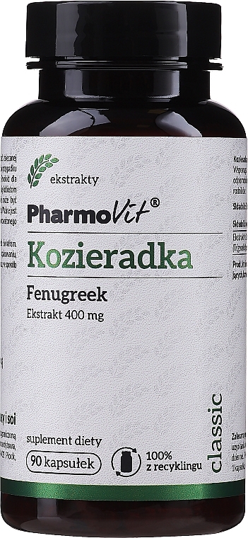 Dietary Supplement 'Fenugreek Extract' - PharmoVit Fenugreek Extract 400 Mg — photo N1