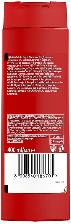 Shower Gel-Shampoo - Old Spice Booster Shower Gel + Shampoo — photo N2