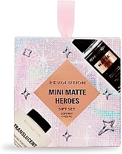 セット - Makeup Revolution Mini Matte Heroes Gift Set (fix/spray/30ml+powder/10g)	 — photo N2