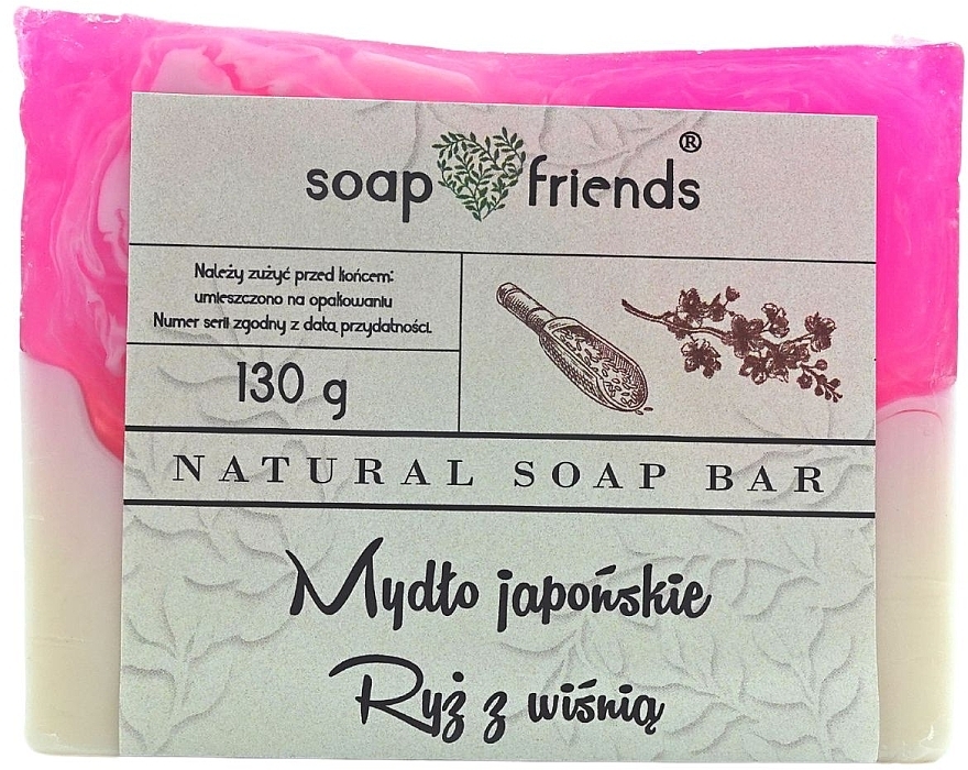 Rice & Cherry Glycerin Body Soap - Soap&Friends  — photo N1