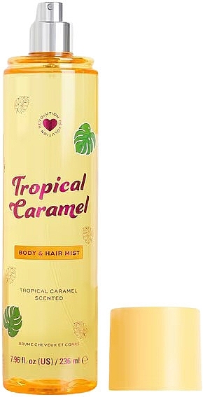 香り豊かなボディ&ヘアスプレー - I Heart Revolution Tropical Caramel Body And Hair Mist — photo N2