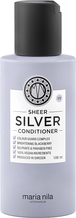 Anti-Yellow Conditioner for Colored Hair - Maria Nila Sheer Silver Conditioner — photo N1