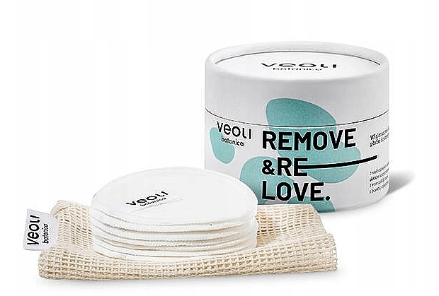 Reusable Makeup Remover Pads - Veoli Botanica Remove And Relove — photo N3