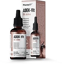 Vitamins ADEK, drops - Pharmovit Clean Label ADEK-Vit Oil Active — photo N1