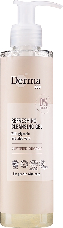 Face Cleansing Gel with Glycerin & Aloe Vera - Derma Eco Refreshing Cleansing Gel — photo N1