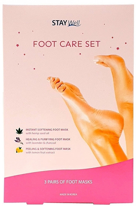 Foot Set - Stay Well Foot Care Set (f/mask/3x2szt) — photo N3