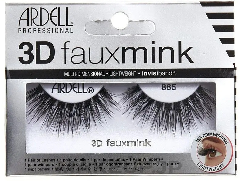 False Lashes - Ardell 3D Faux Mink 865 Black — photo 2 szt.