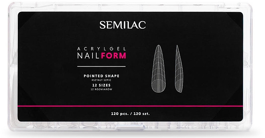 Nail Forms - Semilac Acrylgel Nail Form Pointed — photo N1