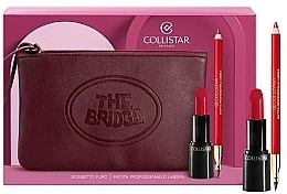 Fragrances, Perfumes, Cosmetics Set - Collistar Cofanetto Rossetto Puro (lipstick/4.5ml + lip/pencil/1.2g + pouch)