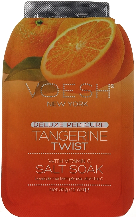 Pedicure Set "Mandarin" - Voesh Deluxe Pedicure Tangerine Twist Pedi In A Box 4 in 1 — photo N2