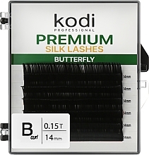 Fragrances, Perfumes, Cosmetics Butterfly Green B 0.15 False Eyelashes (6 rows: 14 mm) - Kodi Professional