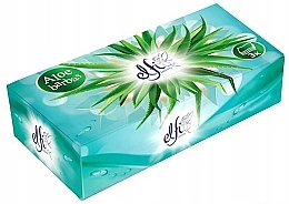 Fragrances, Perfumes, Cosmetics Three-Layer Tissues 'Fantasy Aloe Barbas', 90 pcs, turquoise box - Elfi