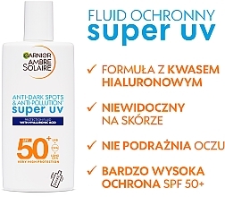 Face Fluid - Garnier Ambre Solaire Sensitive Advanced Face UV Face Fluid SPF50+ — photo N14