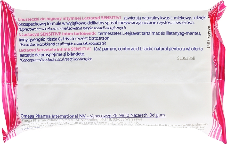 Intimate Hygiene Wipes - Lactacyd Sensitive Intimate Wipes — photo N2