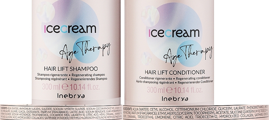 Set - Inebrya Ice Cream Age Therapy Hair Lift Kit Set (shamp/300ml + cond/300ml) — photo N9