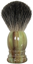 Fragrances, Perfumes, Cosmetics Badger Hair Shaving Brush, plastic, green-brown - Golddachs Shaving Brush Pure Badger Plastic Green Brown