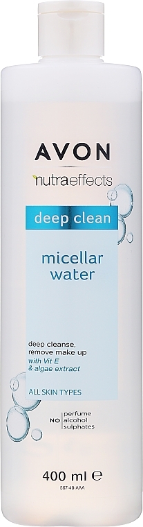 Deep Cleansing Vitamin T & Algae Micellar Water - Avon Nutra Effects Deep Clean Micellar Water — photo N1