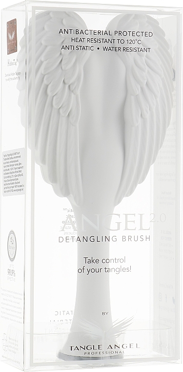 Hair Brush - Tangle Angel 2.0 Detangling Brush White/Grey — photo N1