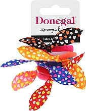 Fragrances, Perfumes, Cosmetics Hair Ties, 5 pcs., FA-5682+1, multi-colored, 2 hearts - Donegal