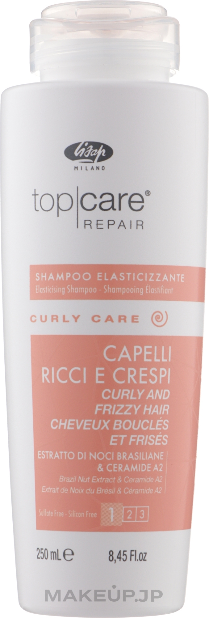 Shampoo for Curly Unruly Hair - Lisap Milano Curly Care Elasticising Shampoo — photo 250 ml