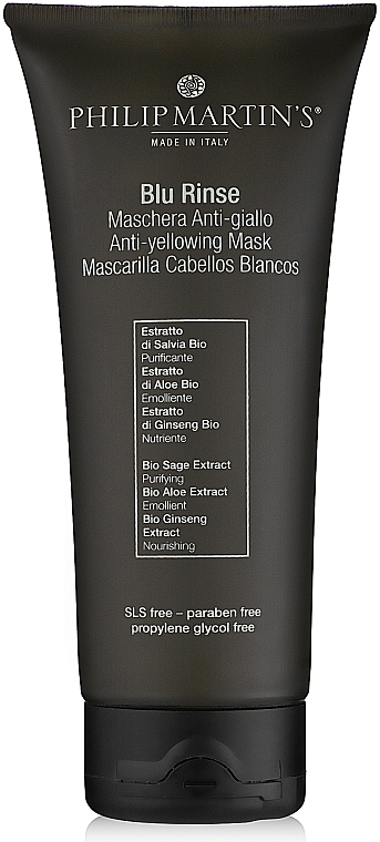 Mask for Blonde Hair - Philip Martin's Blu Rinse Anti-Yellowing Mask — photo N1