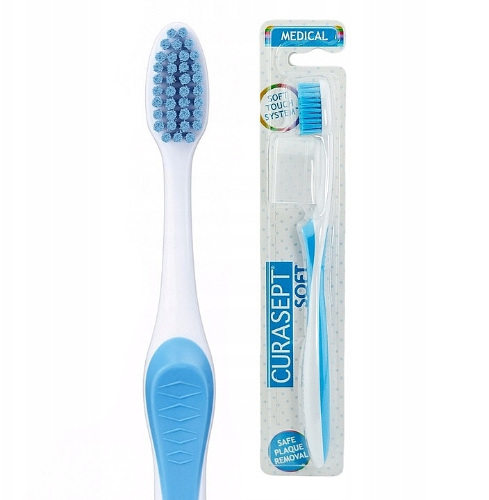 Soft Toothbrush 'Soft Medical', blue - Curaprox Curasept Toothbrush Blue — photo N2