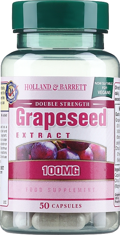 Food Supplement "Grapeseed Extract" - Holland & Barrett Grapeseed Extract 100mg — photo N1