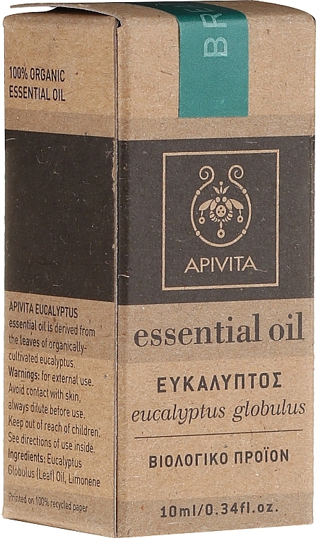 Essential Oil "Eucalyptus" - Apivita Aromatherapy Organic Eucalyptus Oil  — photo N2