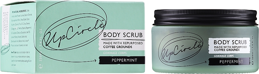 Coffee Scrub "Mint" - Upcircle Coffee Body Scrub With Peppermint — photo N1