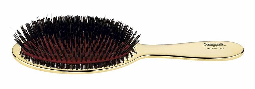 Medium Hair Brush with Natural Bristles, AUSP22SF, golden - Janeke Gold Hairbrush — photo N2