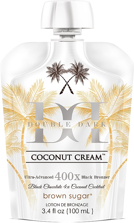 Solarium Cream with Ultra Dark Bronzants - Tan Incorporated Double Dark Black Chocolate Coconut Cream 400X (doypack) — photo N1