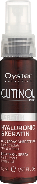Spray Oil for Damaged Hair - Oyster Cosmetics Cutinol Plus Hyaluronic & Keratin Restructuring Oil Spray — photo N1