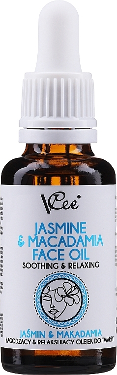 Jasmine & MacadamiaFace Oil - VCee Jasmine & Macadamia Face Oil Soothing & Relaxing — photo N1