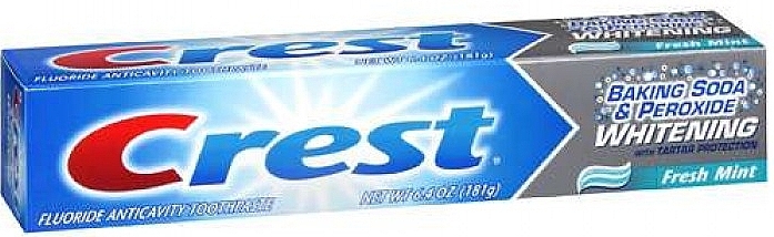 Whitening Toothpaste - Crest Baking Soda Peroxide Whitening Fresh Mint — photo N1