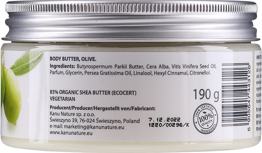 Body Butter "Olive" - Kanu Nature Olive Body Butter — photo N2