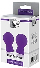 Nipple Suction Cup Set, purple, 2 pieces - Dream Toys Pleasure Pumps Nipple Suckers Purple — photo N2