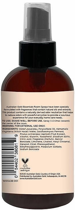 Sweet Apricot Room Spray - Australian Gold Essentials Sweet Apricot Room Spray — photo N2