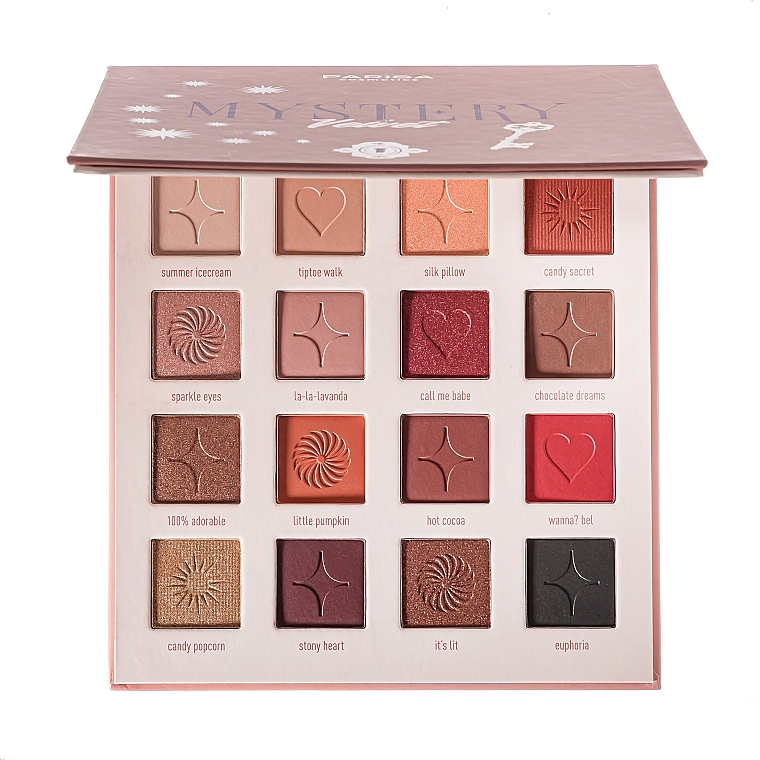 Eyeshadow Palette, 16 shades - Parisa Cosmetics Mystery Velvet — photo N1