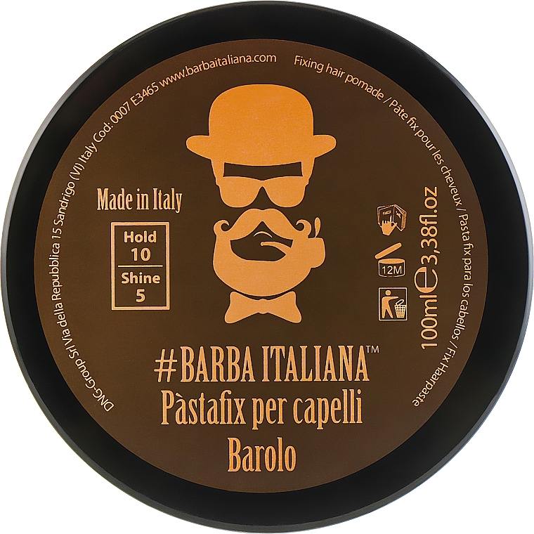 Hair Styling Pomade - Barba Italiana Barolo Gel Strong — photo N3