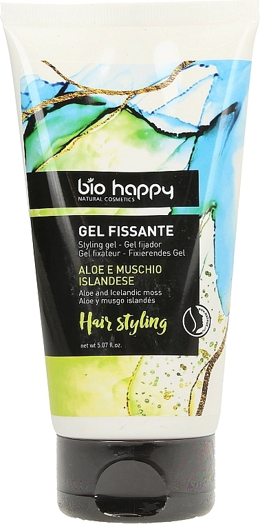 Hair Styling Gel with Aloe Vera & Irish Moss - Bio Happy Hair Styling Gel — photo N1