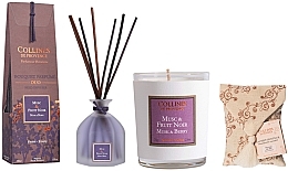 Set - Collines De Provence Musk and Berry (candle/75g + aroma/diffuser/100ml + sachet/1st) — photo N1