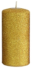 Fragrances, Perfumes, Cosmetics Decorative Candle, gold, 7x14 cm - Artman Glamour