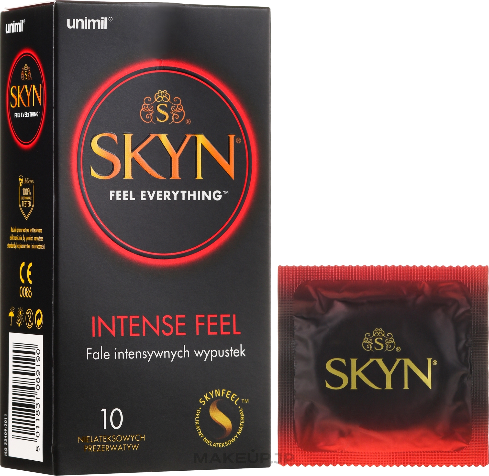 Condoms, 10 pcs - Unimil Skyn Feel Everything Intense Feel — photo 10 szt.