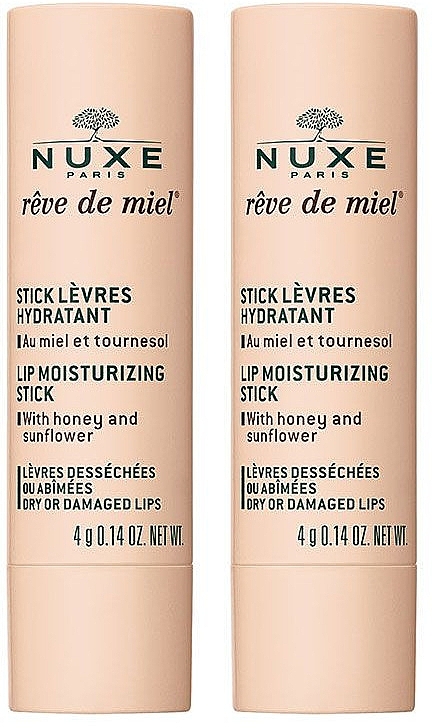 Lip Balm Set - Nuxe Reve De Miel Lip Moisturizing Stick Duo — photo N1